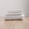 EcoLinen Organic Cotton Sheet Set, Single / White