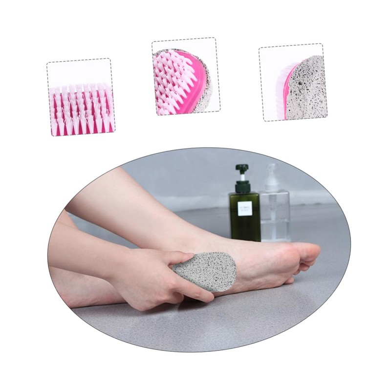 Healeved Natural Pumice Stone Foot Brush for Callus Removal Treatment