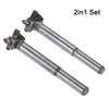 Boxonly 2Pcs Woodworking Hole Opener Drill Bit 17mm+18mm Forstner Drill