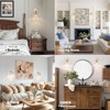 Shenmoyl Vintage Battery Operated Wall Sconce with Transparent Tulip Glass
