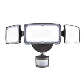 AWSENS Upgraded 3 Head LED Security Lights with Motion Sensor, 40W, 3800LM, Motion Security Light, 5000k, ETL Water Resistant, Motion Detected Flood Light for Garage, Yard, Porch (Bronze)