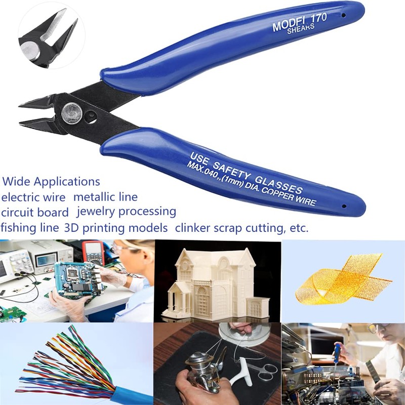 Cuifati Wire Cutter, Electronic Diagonal Pliers for 3D Printer, Scissors,