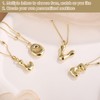 Mikovivi Gold Letter Necklace, Dainty Initial Pendant Necklace with Bead