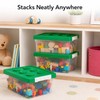 Building Blocks Storage Box for Kids - Transparent Stackable Organizer