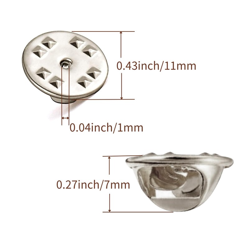 Lapel Pin Backs, 50PCS Pin Backs for Brooch Tie Hat
