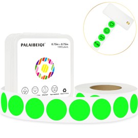 PALAIBEIQI - Pegatinas redondas extraíbles de 3/4 pulgadas, a prueba de aceite para niños en edad preescolar, manualidades, pequeñas tiendas minoristas, oficinas, garajes, ventas de patio, 1000
