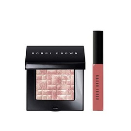 Bobbi Brown Highlight Nights Cheek And Lip Set: Full-Size Bobbi Brown Highlighting Powder in Bronze Glow and Full-Size Bobbi Brown Crushed Oil Infused Gloss in New Romance