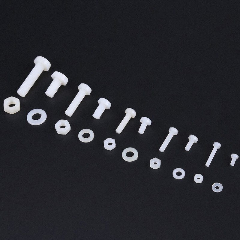 Nylon Screw Nut Washer Assortment Kit, 150pcs M2 M2.5 M3