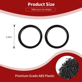 PDKLIN for 2024 Jeep JL Dash Air AC Vent Cover Trim Ring Black for 2024 Jeep Wrangler JL JLU & Gladiator JT Black Interior Accessories 2pcs