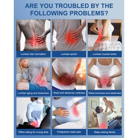 Back Brace for Lower Back Soothing, Breathable Lumbar Support Belt for Women Men Self-Heating Waist Belt with 20 Magnets for Herniated Disc, Sciatica, Scoliosis Lower Back Support Belt Black (Medium)