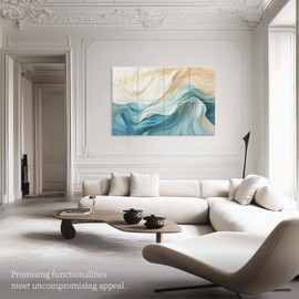 JanTech 8-Pack Acoustical Wall Panels 48x32 Inches Art Acoustic Panels Decorative Sound Dampening Panels for Studios, Offices, Theaters, Adhesive Included