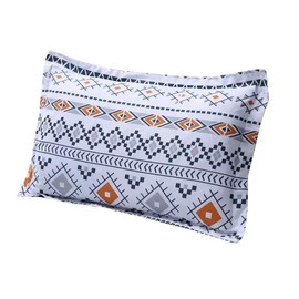 MAG 3PCS Colorful Bohemian Bed Sheet Twin Size, Retro Orange Printed Boho, Microfiber Bedding Sheet, 1 Fitted Sheet with 2 Pillowcases, 14 Inches Deep