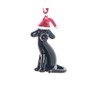 Gallerie II Glass Santa Hat Black Dog Small Christmas Tree