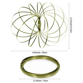 6 Pack Flow Ring Arm Magic Spring Arm Flow Rings Sculpture Ring Game Toy Colored Magic Kinetic Spring Interactive Stress Relief Toy Festival Accessories (Gold)