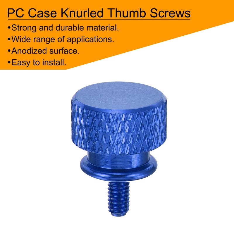 sourcing map 12pcs M3x6mm Knurled Thumb Screw Computer Case Threaded
