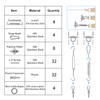 HDYAR 84 Pcs Sun Shade Sail Hardware Kit with Cable