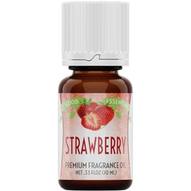 Good Essential 10 ml Oils – Premium Strawberry Fragrance Oil – Perfect for Candles, Slime, Soap Making, Diffuser – 0.33 fl oz, 10 ml