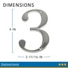 Distinctions by Hillman 843323 4-Inch Brushed Nickel Flush-Mount House Number