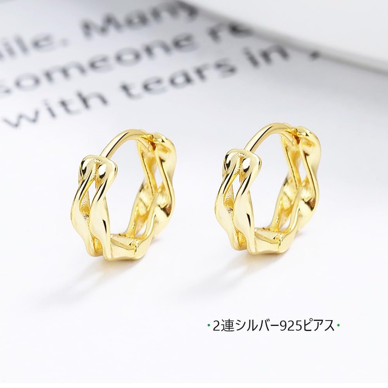K.L.Y Women's Hoop Ring, 925 Silver, Earrings, Twist, Popular Earrings,