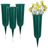 com-four® 4 x Grave Vases – Weatherproof Cemetery Vase 27