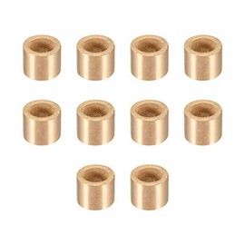 sourcing map Bearing Sleeve 8mm Bore x 12mm OD x 10mm Length Self-Lubricating Sintered Bronze Bushings 10pcs