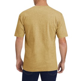 Wihion Mens Short Sleeve Pocket T-Shirts Casual Cotton V Neck Tee Tops Yellow