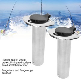 Rod Holder, Fishing Rod Holder Flush Mount Rustproof 316 Stainless Steel Dayproof 15 Degree Yatcht