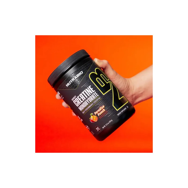 Creatina NutraBio Micronizada Monohidratada Micronized Creatine Monohydrate Powder, 300g
