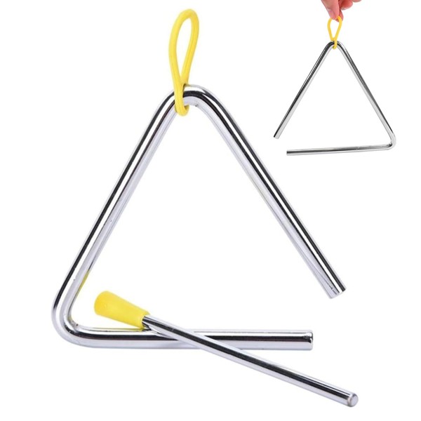 BOBOZHONG 5 Inch Triangle Percussion Instrument with Beater –Musical Triangle