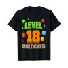 Level 18 Unlocked 18th Birthday Tee T-Shirt