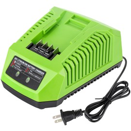 GRVODFRTA 40 Volt Battery Charger Compatible with Greenworks 40V G MAX Battery 29462 29472 29482 2939202 BAF704 Rapid Charger