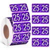 2025 Year Stickers, File Folder Year Labels, Color Coded Year