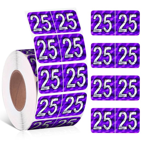 2025 Year Stickers, File Folder Year Labels, Color Coded Year
