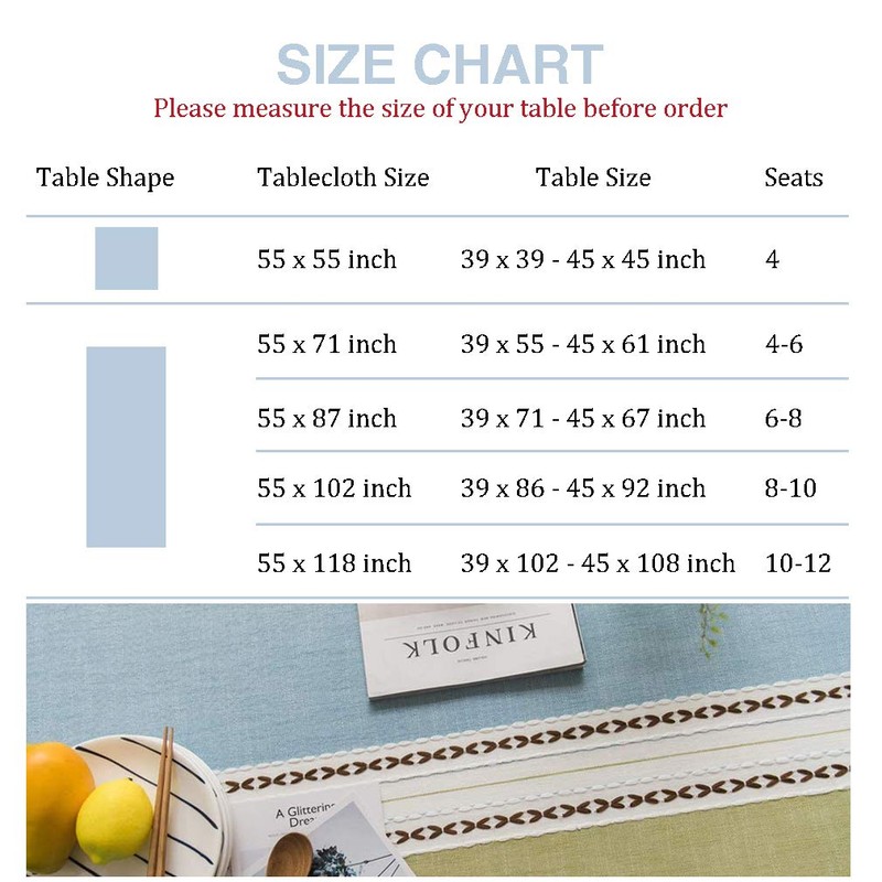 Lifetooler Washable Cotton Linen Tablecloth Tassel Design Tablecloth Dustproof Rectangular