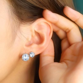 4 Pairs Earrings For Women Jewellery 18K Stud Hoop Earings Set Gold Plated Ladies Ear Rings Cuff For Pierced Ears Drop Earring Kits Birthday Gifts For Women And Ladies