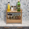 Sorbus Bamboo Bathroom Counter Organizer – 2-Tier Shelf with Hidden