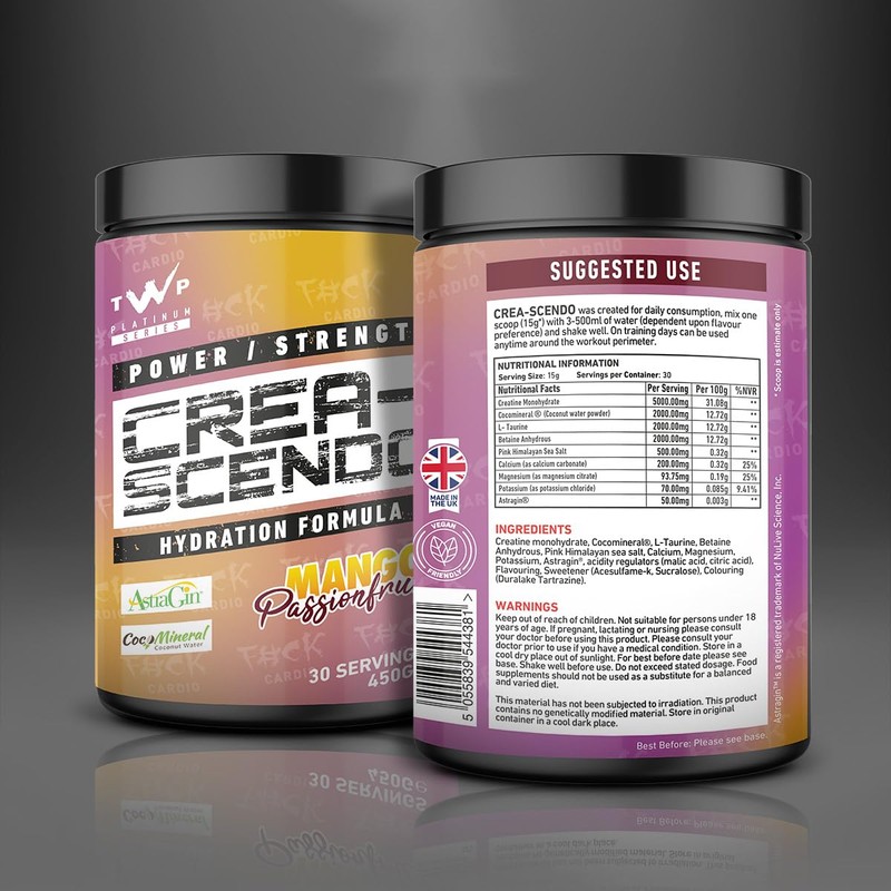 TWP Nutrition Platinum Series Crea-Scendo Creatine Powder, 470g / 250g