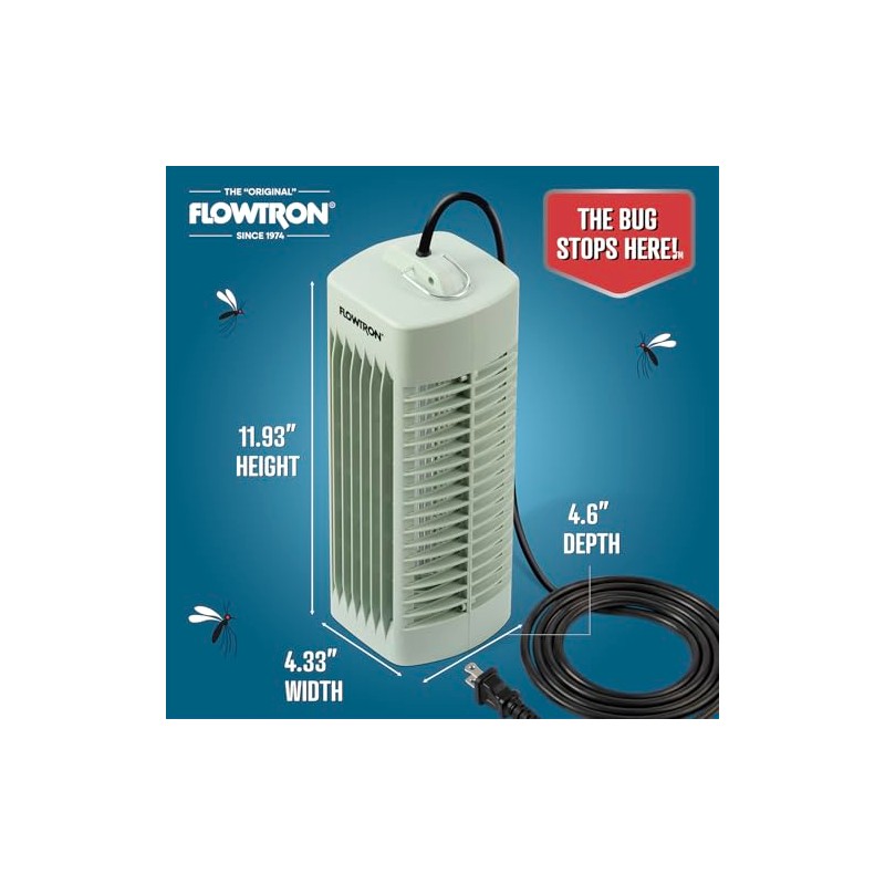 Flowtron Indoor Bug Zapper (Green) - 1000V Electric Insect Killer