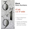 NACH Black 6 Inch Steel Floating House Numbers - Style