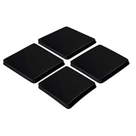 Reston Lloyd G-105-B Square Gas Stove Burner Covers, Set of 4, Black, 9" x 0.75" x 9" (Length x Width x Height)
