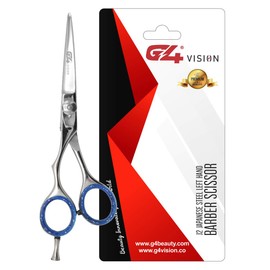 G4 Vision Left Hand J2 Japanese Salon Scissors Barber for Hair Scissors Hair Trimming Razor Edge Cutting Haircut Shears Stainless Steel (5.5 Inch)