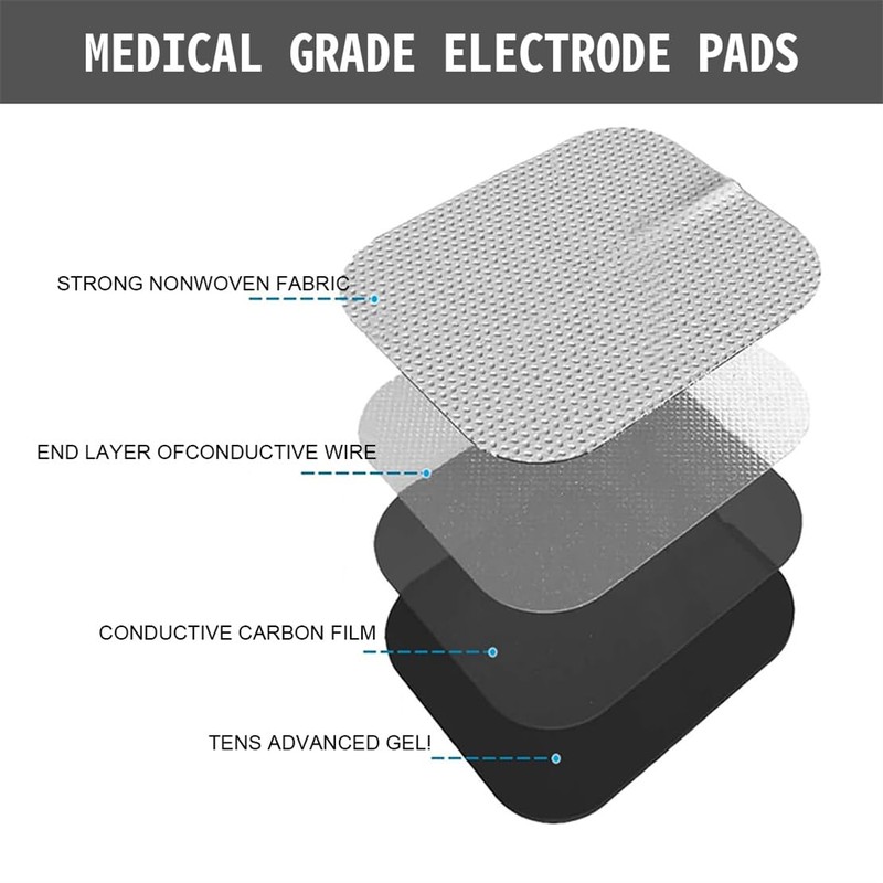 TENS Unit Electrode Pads 10PCS 60 x 90mm Self-Adhesive Replacement