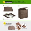 GREENSTELL Laundry Hamper with lid, No Install Needed, 110L Wicker