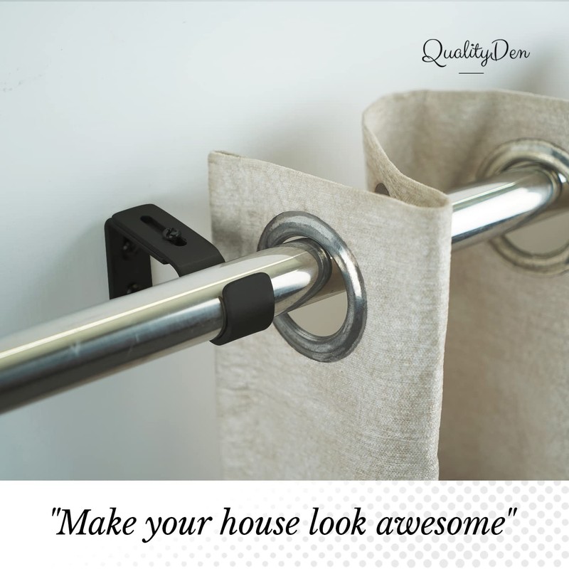 QualityDen Curtain Pole Brackets Adjustable Length of 9 - 12cm