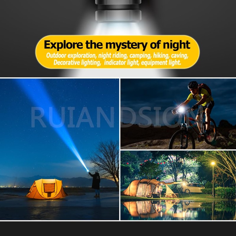 Ruiandsion 4pcs E10 LED Bulb 3V 0.15W 5050 1SMD White