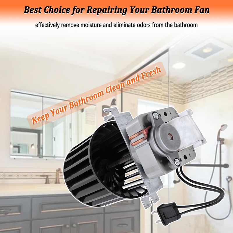 S97009796 Bathroom Fan Motor Assembly for Bulb Ceiling Heater 164-E/G/J/K/L/M
