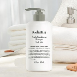 Karl & Hans Scalp Nourishing Shampoo 500ml Scalp Care Moisturizing Strengthening Protein Shampoo - Karl & Hans Scalp Nourishing Shampoo Fresh Mint 500ml / 칼앤한스 스칼프 너리싱 샴푸 500ml  두피케어 보습력강화 단백질샴푸 - 칼앤한스 스칼프 너리싱 샴푸 프레시민트 500ml