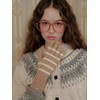 Markmok Juljul Glove Striped Knit Finger Hole Gloves - 5 Colors