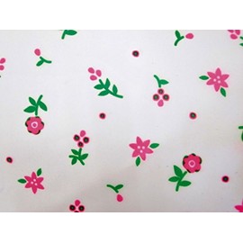 Blue Waterproof Meal Apron Florets Pink