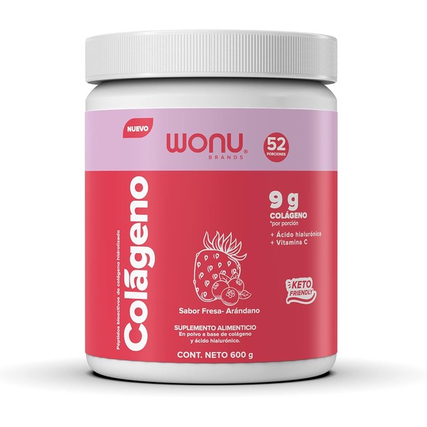 WONU I Colágeno Hidrolizado I 600g I 52 Servicios I